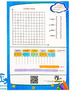 تخته کار لوح آسان آموز حساب ریاضی ششم دو رو لمینت وایت بردی مدل سلام