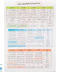 کاربرگ هفتگی پایه اول دبستان حسامی (هماهنگ با آخرین عملکرد ارزشیابی کیفی - توصیفی وزارت آموزش و پرورش)