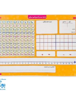 تخته کار حساب آسان آموز دو یکی اول و دوم دبستان دو رو لمینت وایت بردی مدل سلام