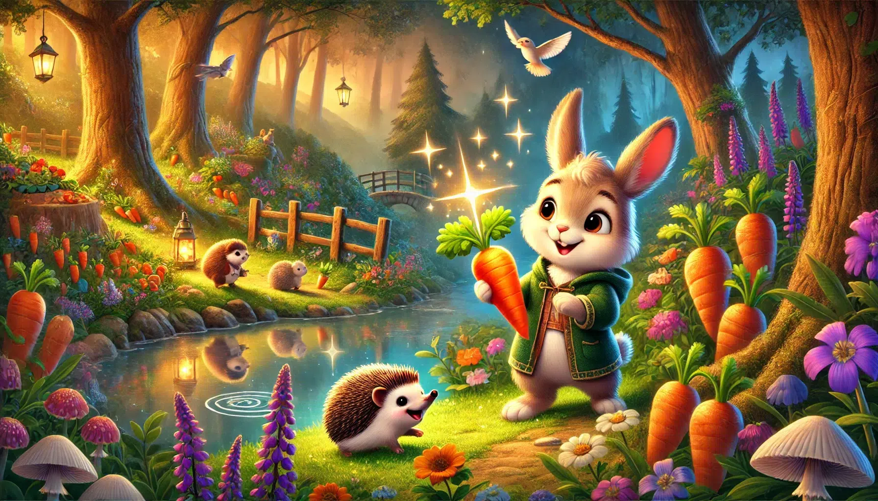 قصه شب کودکانه برای 6 سالهها / خرگوش و هویج جادویی