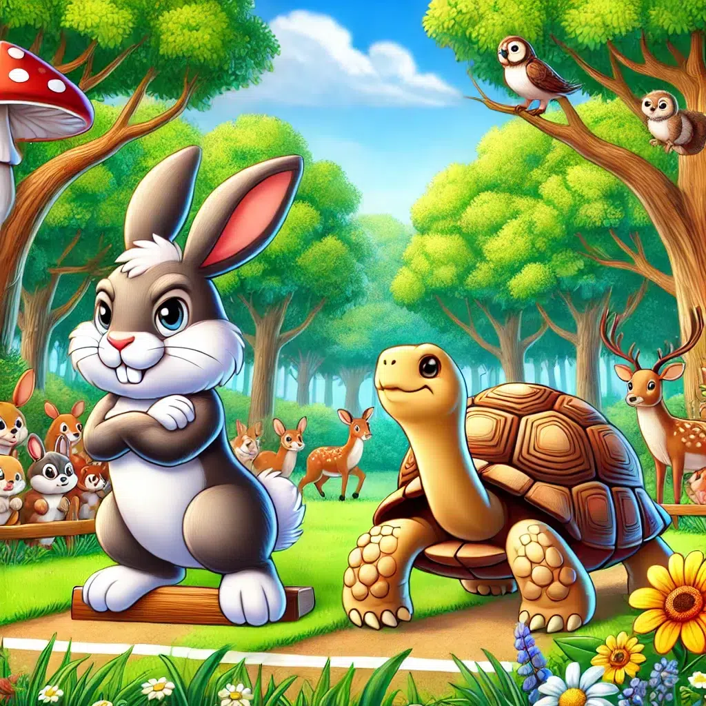 قصه شب کودکانه برای 6 سالهها/ قصه خرگوش و لاک پشت