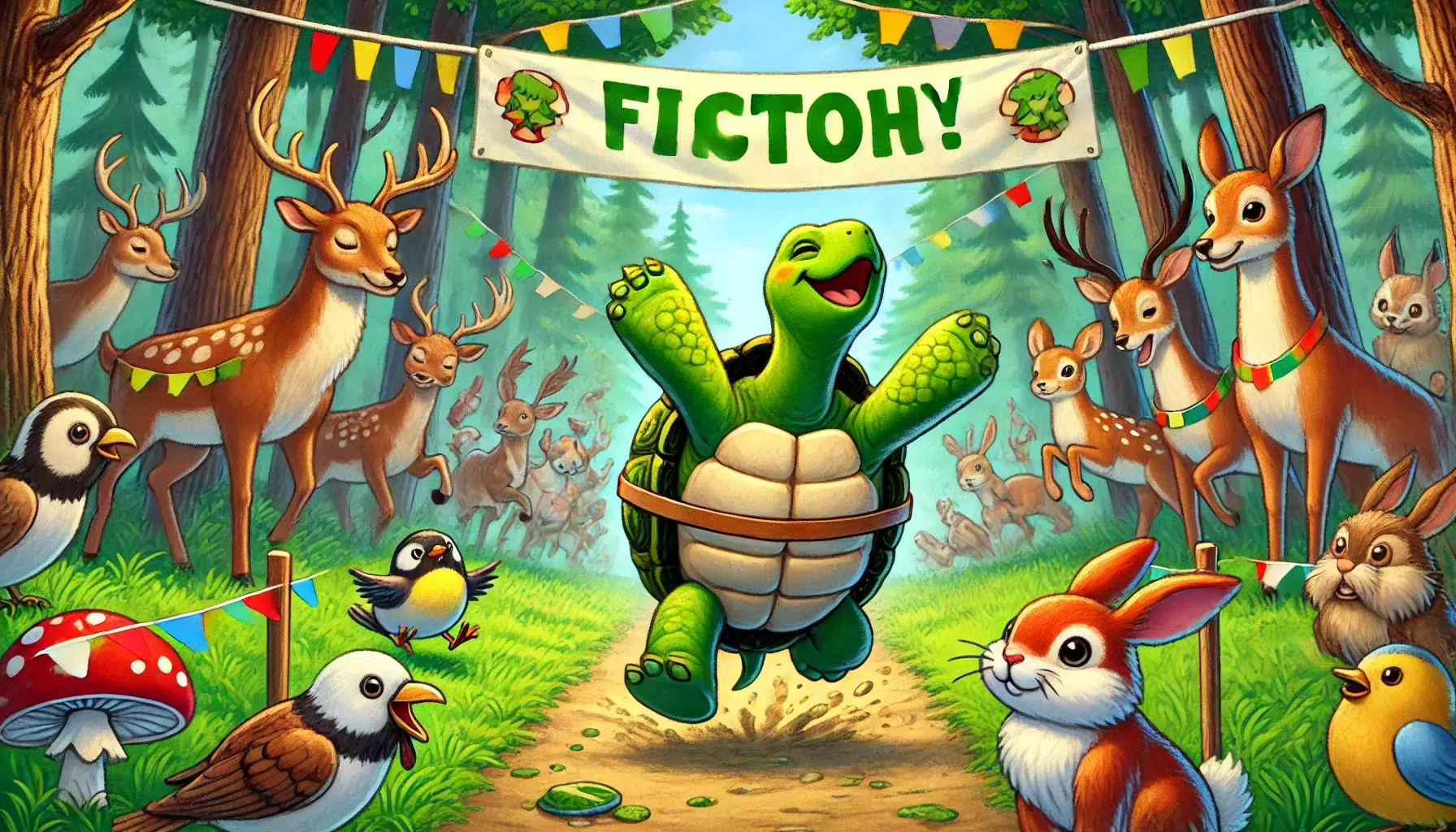 قصه شب کودکانه برای 6 سالهها/ قصه خرگوش و لاک پشت